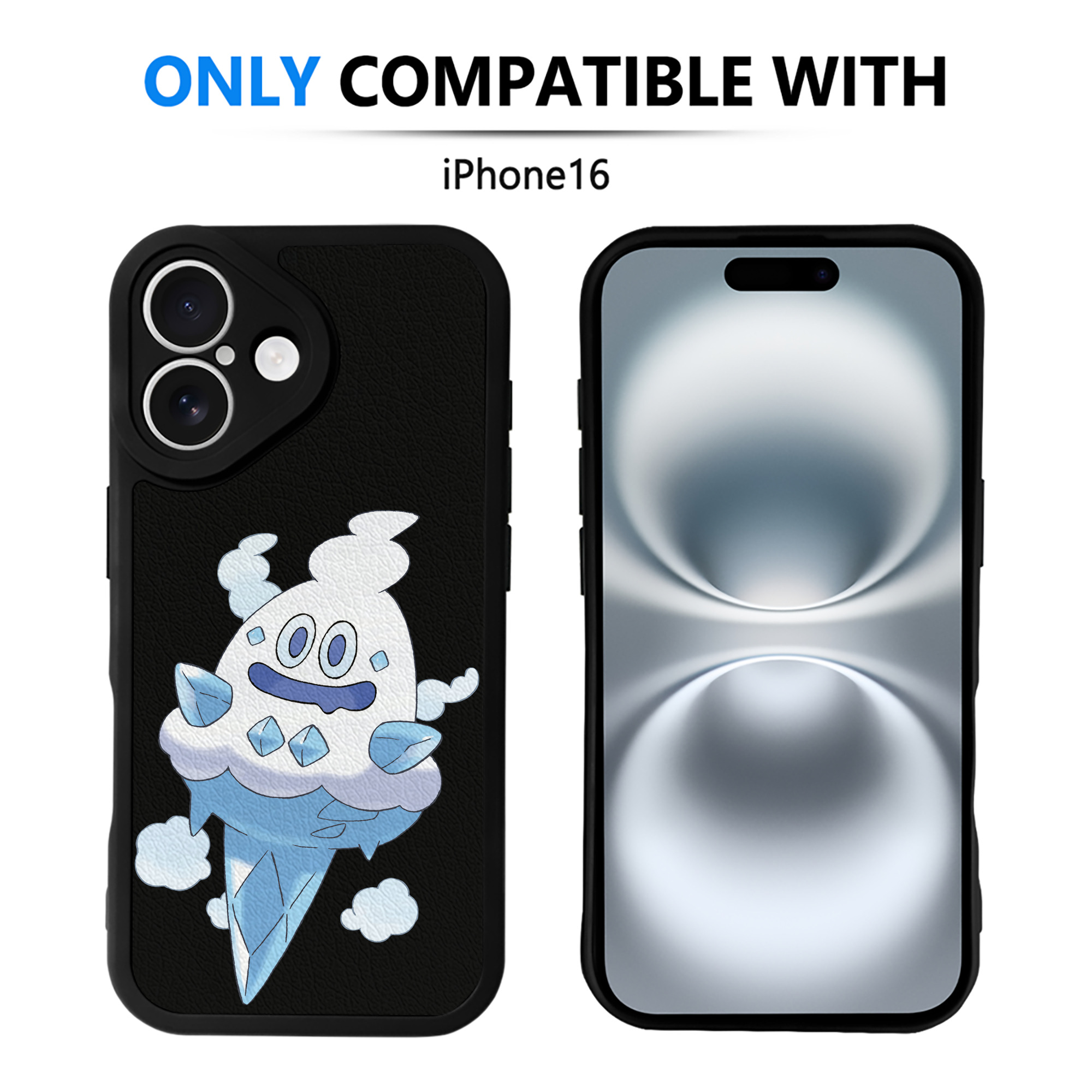 （画像用） ポケットモンスター Pokémon 【iPhone 16シリーズ対応】シリコンスマホケース（レザー調） 材質：シリコン